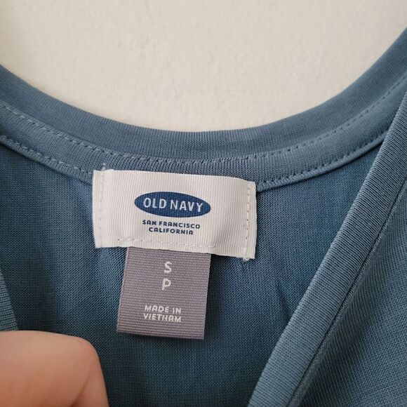 Old Navy Modal Sueded Tulip Tank River Of Dreams Small Blue - Picture 3 of 7